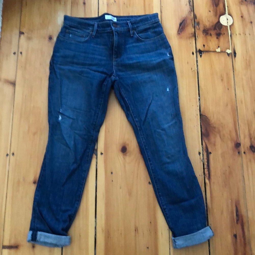 Loft relaxed fit distressed jeans